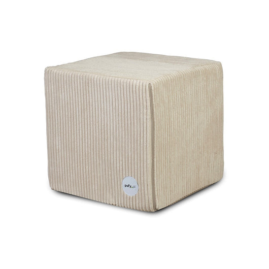 Pouf Poggiapiedi Sgabello Quadrato in Velluto a Coste 40x40