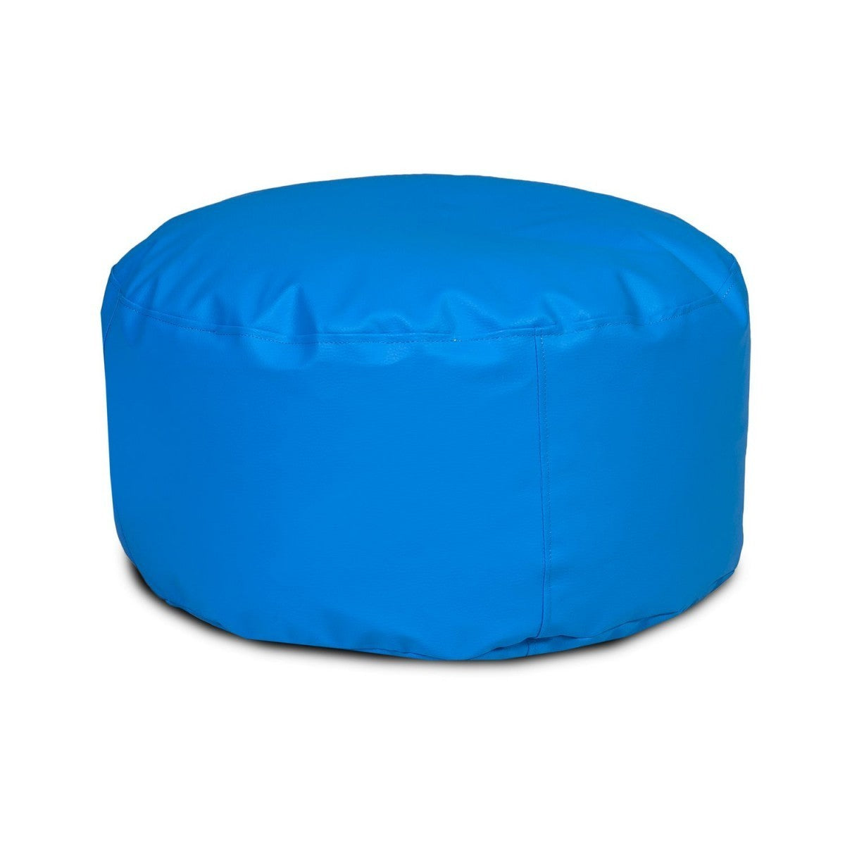 Pouf Poggiapiedi Sgabello Rotondo L in Ecopelle 58x28