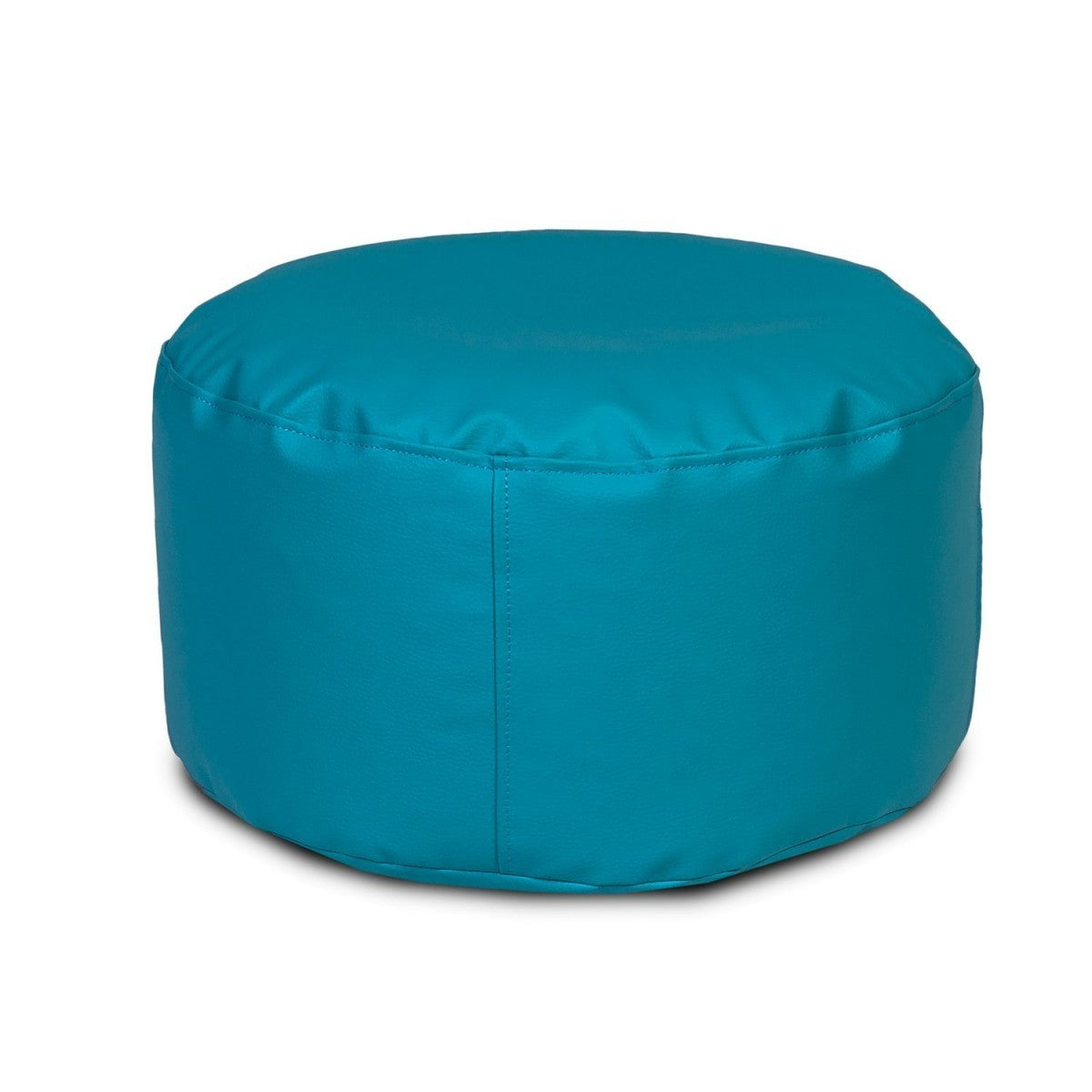 Pouf Poggiapiedi Sgabello Rotondo L in Ecopelle 58x28