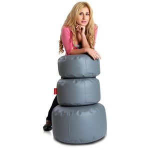 Pouf Poggiapiedi Sgabello Rotondo S in Ecopelle 47x24