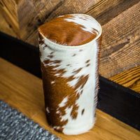 Pouf Poggiatesta in vera Pelle Bovina 17x43