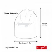 Pouf Poltrona a Sacco L Poliestere Fantasia Modern