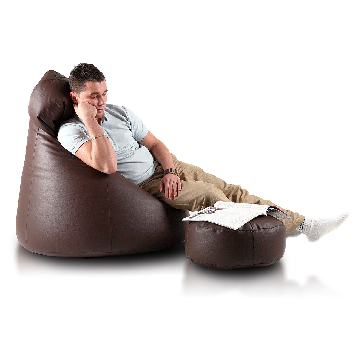 Pouf Poltrona Sacco Active in Tessuto Ecopelle