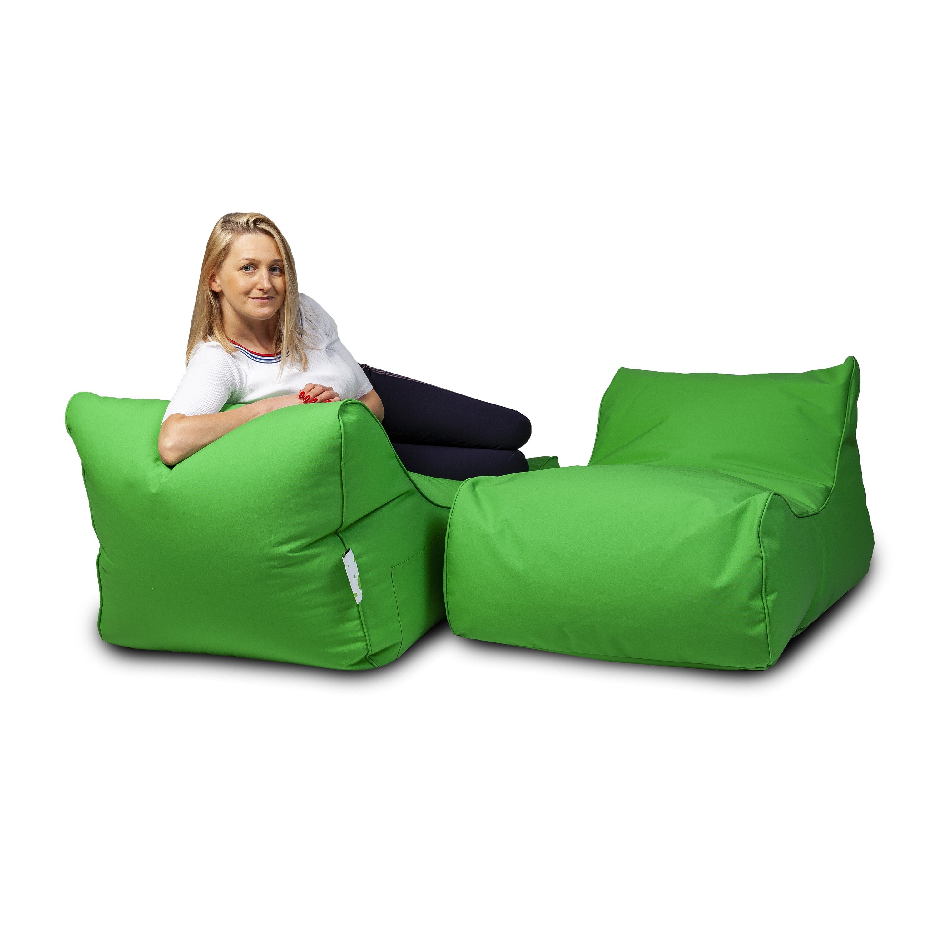 Pouf Poltrona Sacco Chaise Longue da Esterno Pouf a Sacco Lettino in Poliestere Waterproof