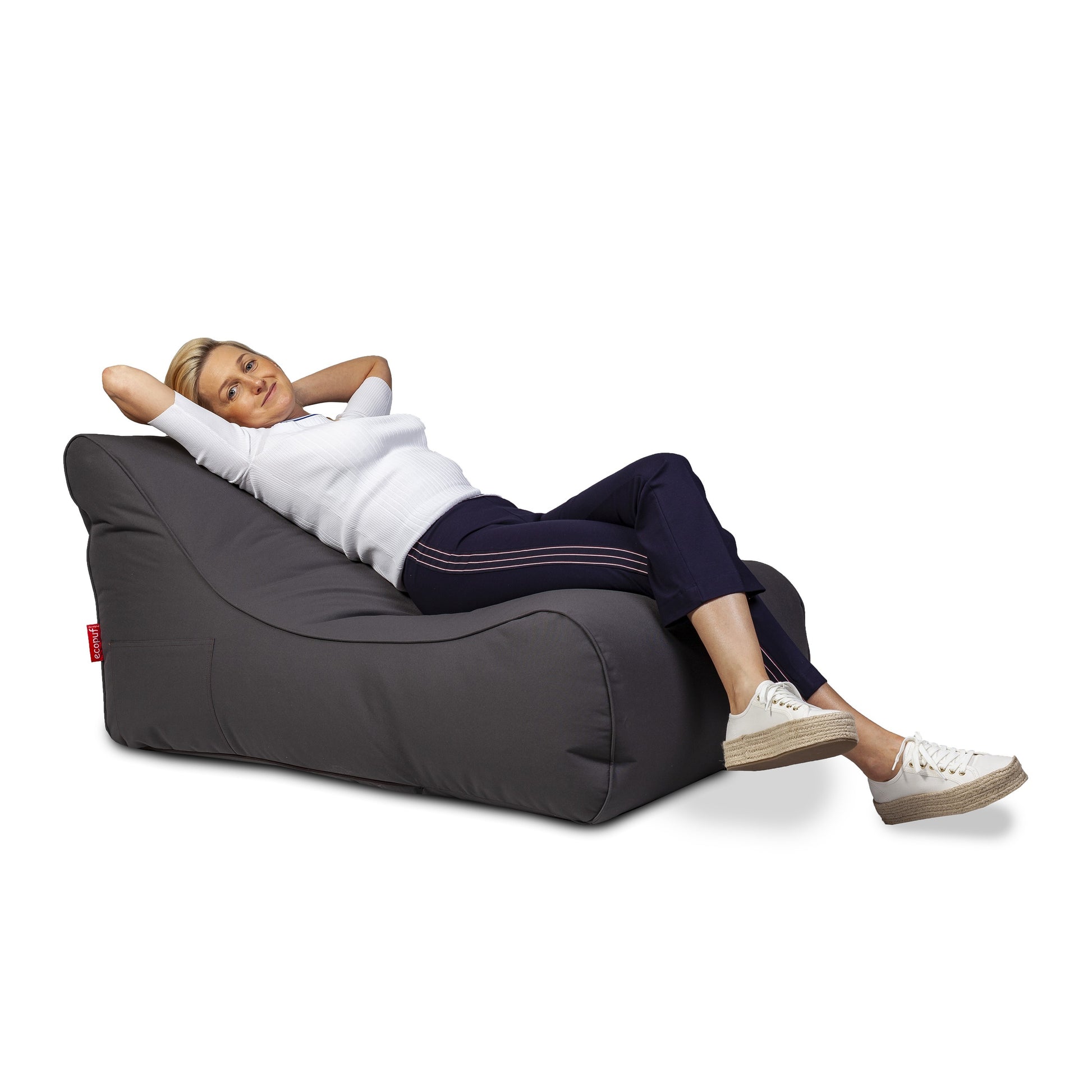 Pouf Poltrona Sacco Chaise Longue da Esterno Pouf a Sacco Lettino in Poliestere Waterproof