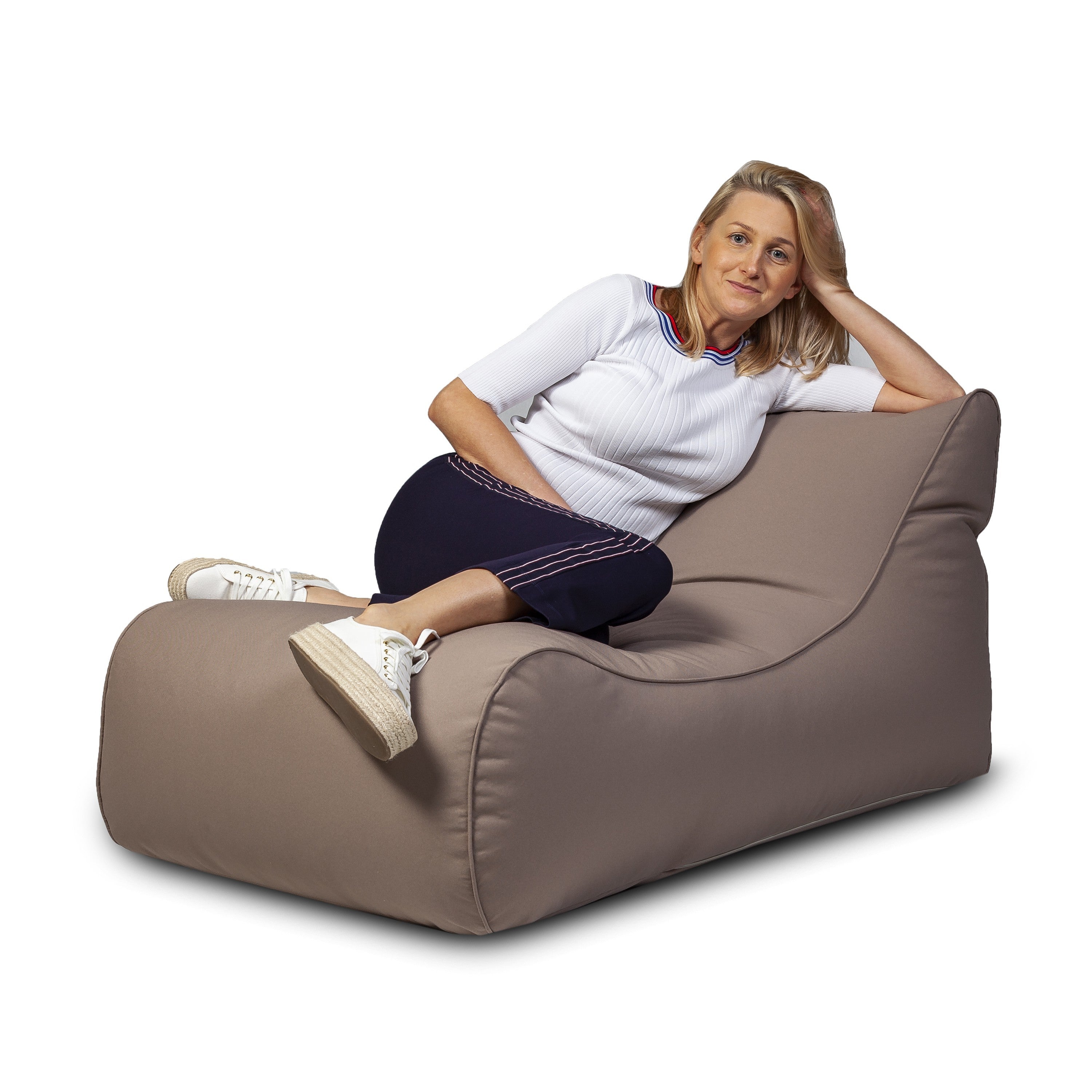 Pouf Poltrona Sacco Chaise Longue da Esterno Pouf a Sacco Lettino in Poliestere Waterproof