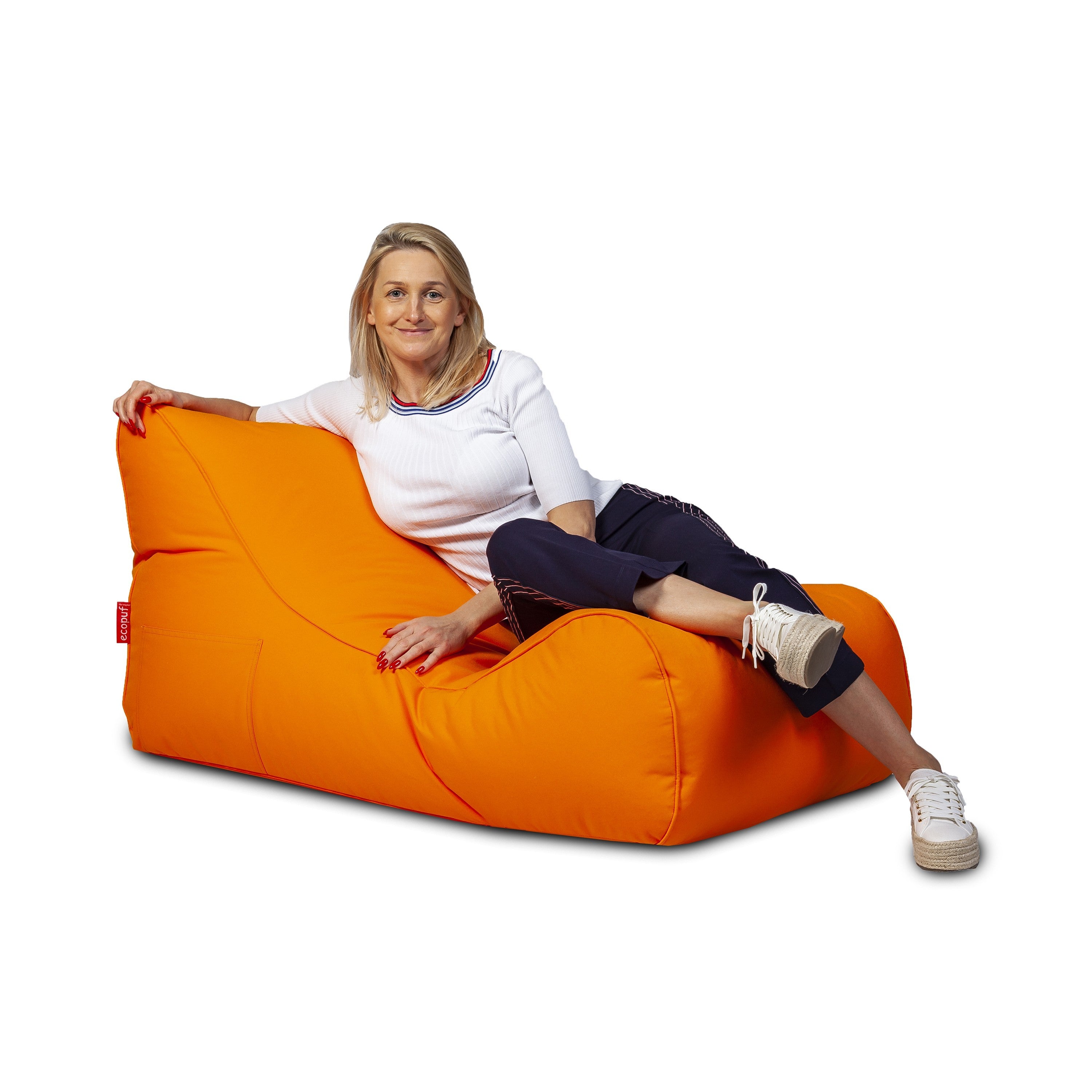 Pouf Poltrona Sacco Chaise Longue da Esterno Pouf a Sacco Lettino in Poliestere Waterproof