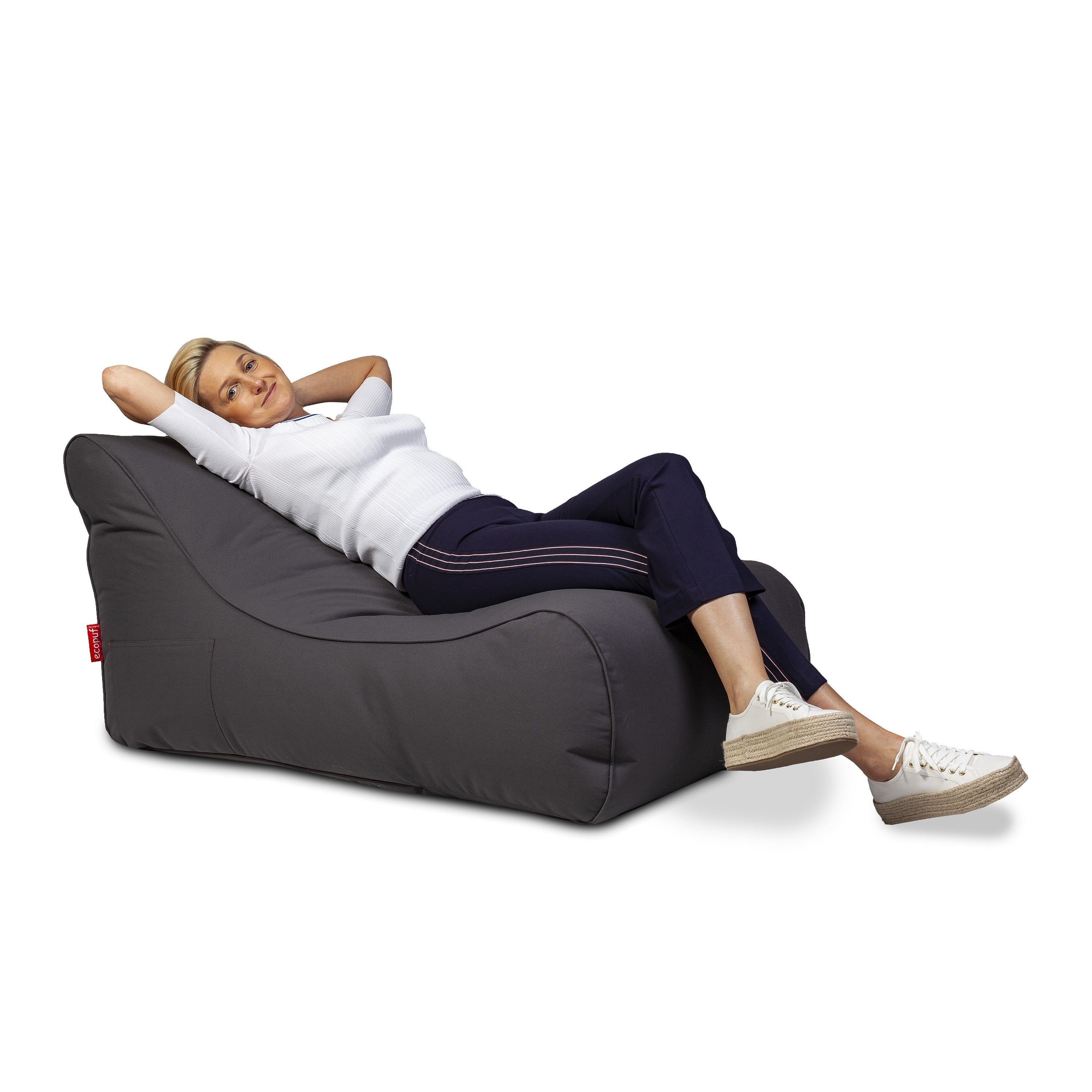 Pouf Poltrona Sacco Chaise Longue da Esterno Pouf a Sacco Lettino in Poliestere Waterproof