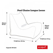 Pouf Poltrona Sacco Chaise Longue da Esterno Waterproof