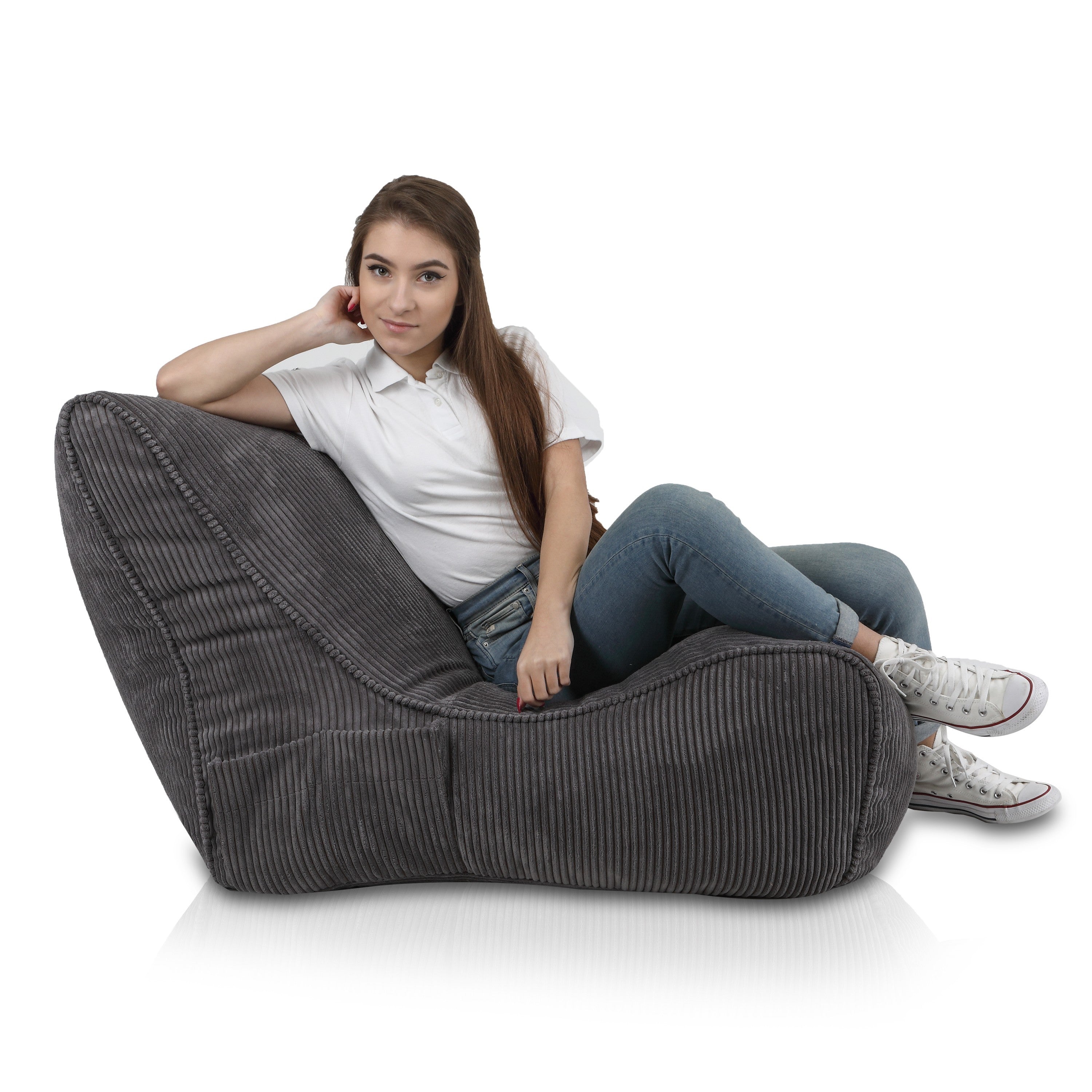 Pouf Poltrona Sacco Chaise Longue flavio in velluto