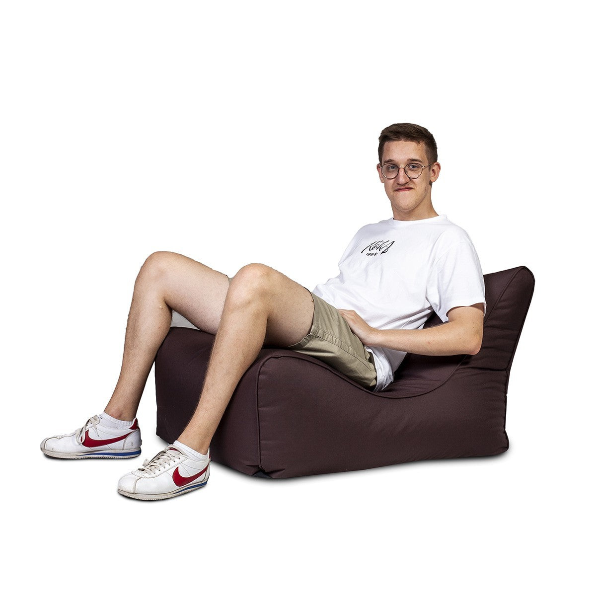 Pouf poltrona sacco chaise longue flavio poliestere