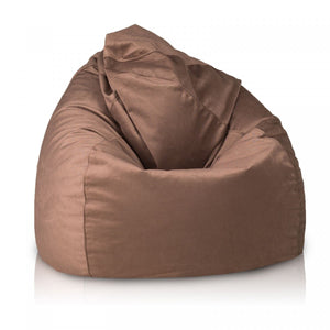 Pouf poltrona sacco fuzzy microfibra sfoderabile