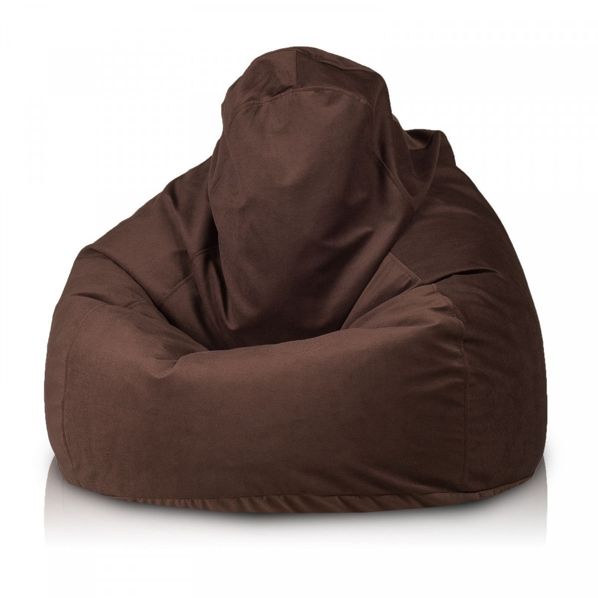 Pouf poltrona sacco fuzzy microfibra sfoderabile