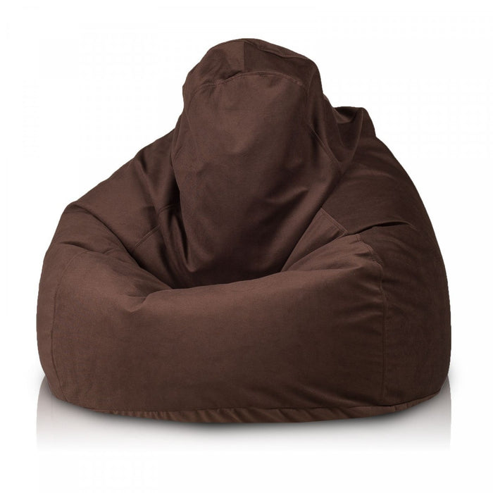 Pouf poltrona sacco fuzzy microfibra sfoderabile