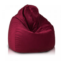 Pouf poltrona sacco fuzzy microfibra sfoderabile
