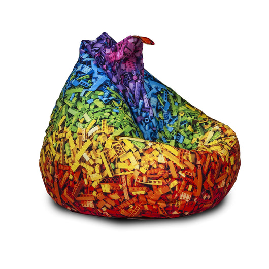 Pouf poltrona sacco oscar in poliestere design con maniglia