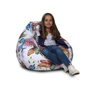 Pouf poltrona sacco oscar in poliestere design con maniglia