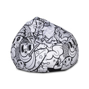 Pouf poltrona sacco oscar in poliestere design con maniglia