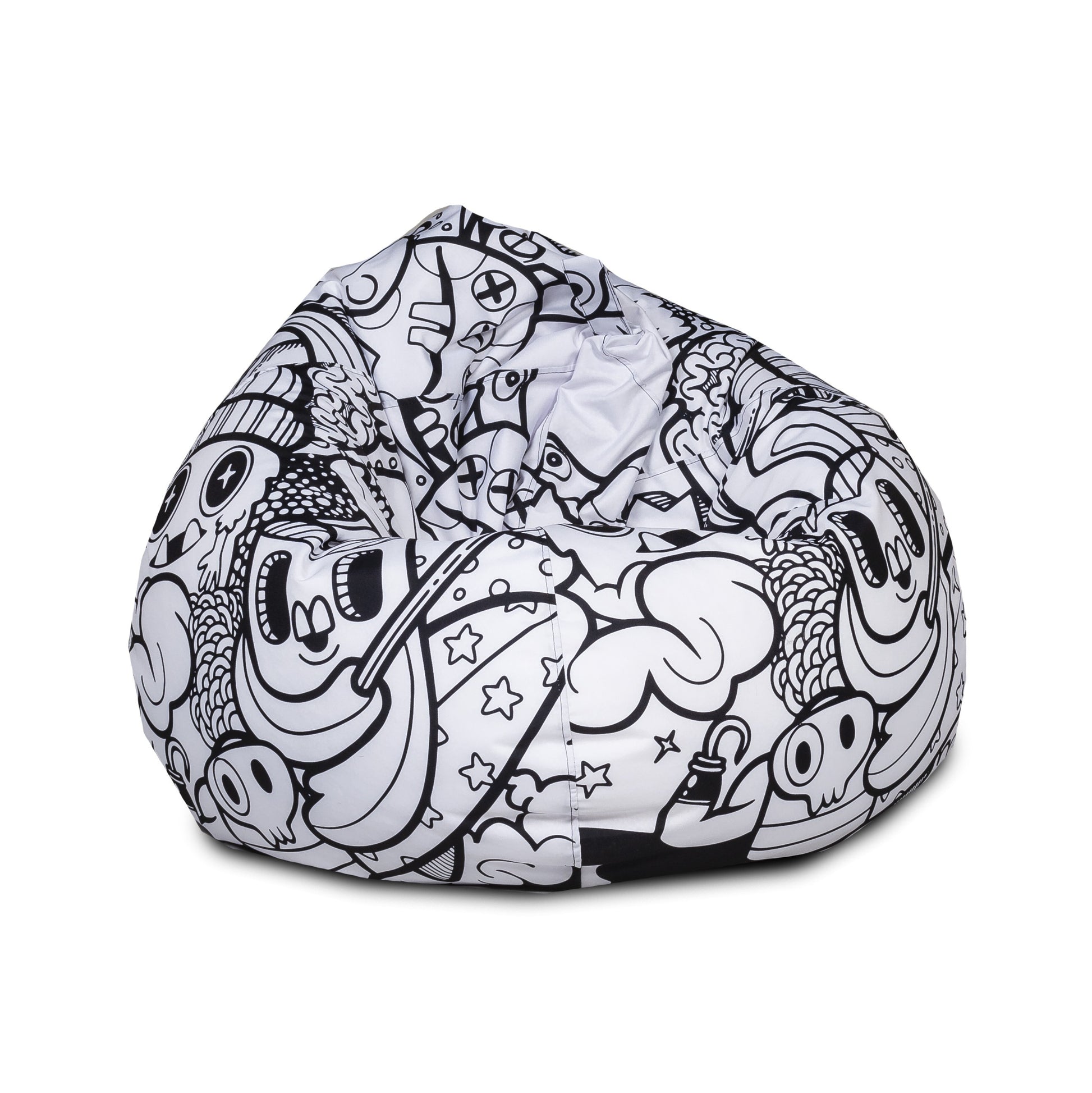Pouf poltrona sacco oscar in poliestere design con maniglia