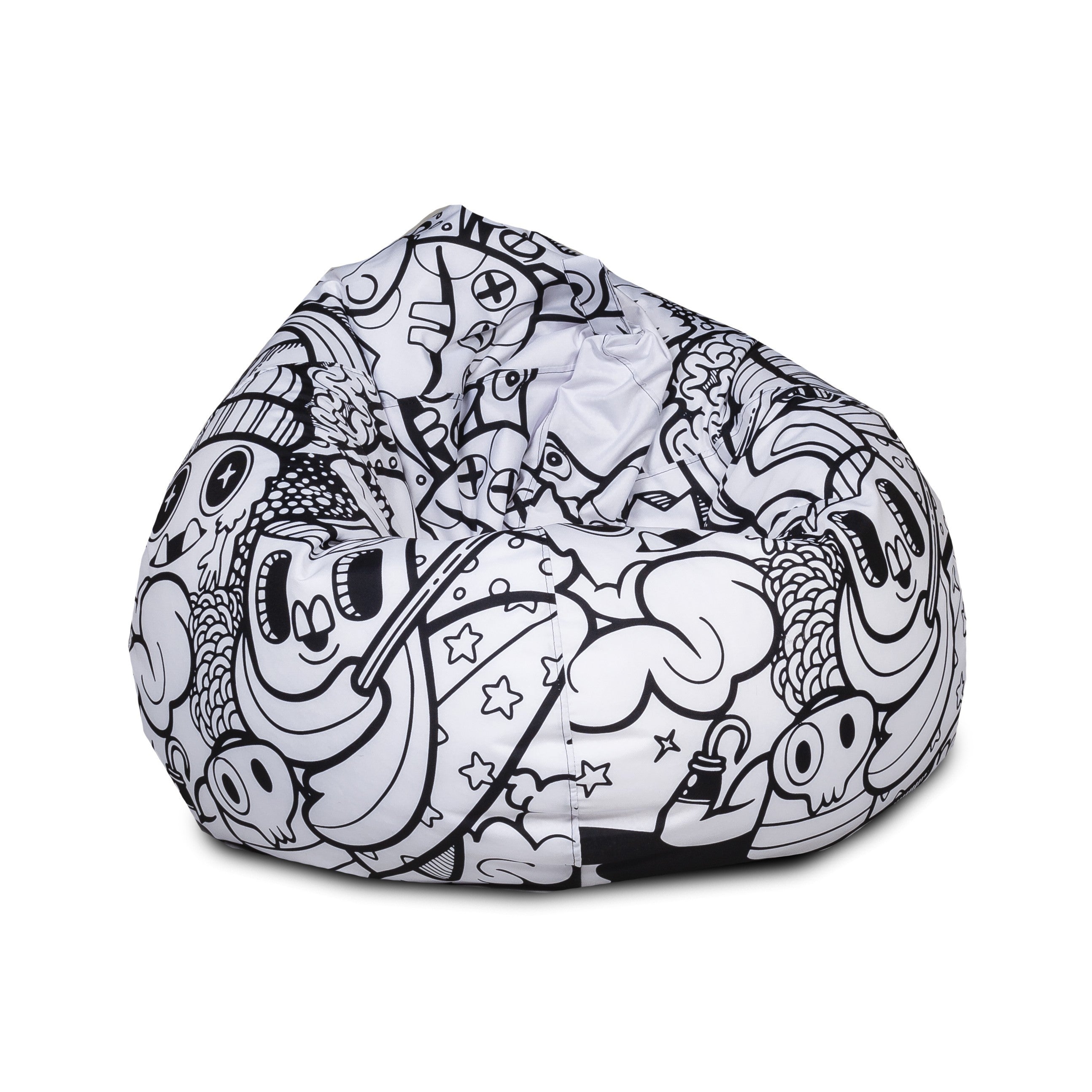 Pouf poltrona sacco oscar in poliestere design con maniglia