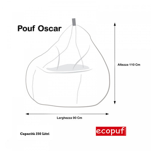 Pouf Poltrona Sacco Oscar in Poliestere Outdoor