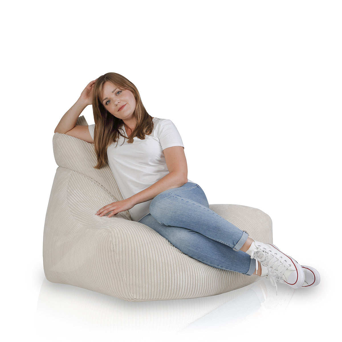 Pouf Poltrona Sacco Seduta Keiko M In Velluto Con Cuscino