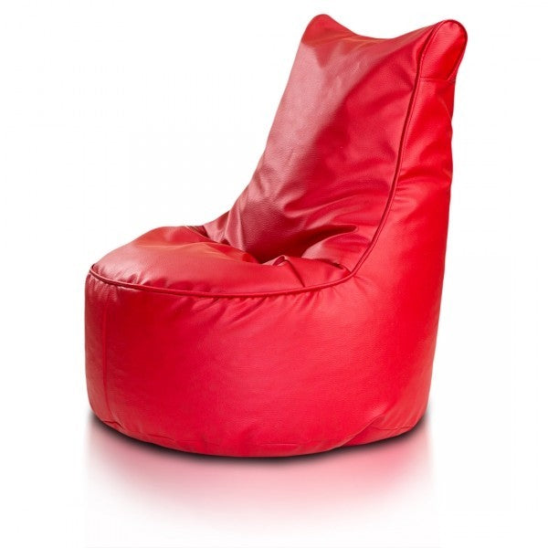 pouf poltrona sacco seduta l ecopelle con schienale alto