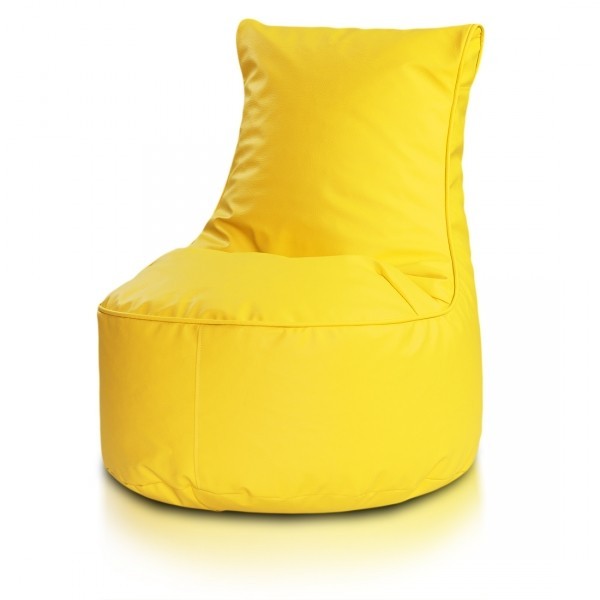 pouf poltrona sacco seduta l ecopelle con schienale alto