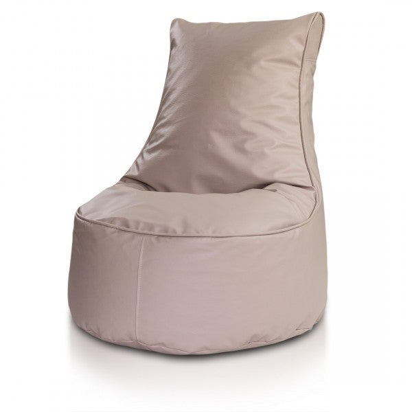 pouf poltrona sacco seduta l ecopelle con schienale alto