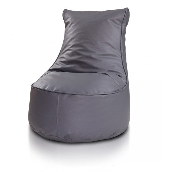 pouf poltrona sacco seduta l ecopelle con schienale alto