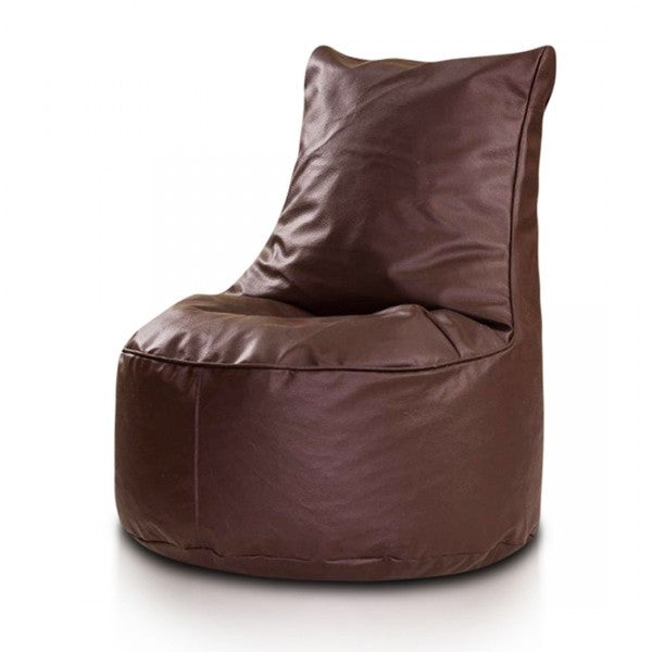 pouf poltrona sacco seduta l ecopelle con schienale alto