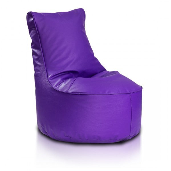 pouf poltrona sacco seduta l ecopelle con schienale alto