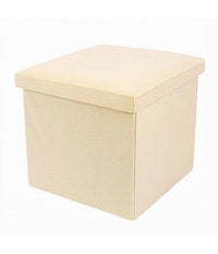 Pouf Puff Contenitore Imbottito Portaoggetti Salvaspazio Seduta 38x38x35cm 79420         