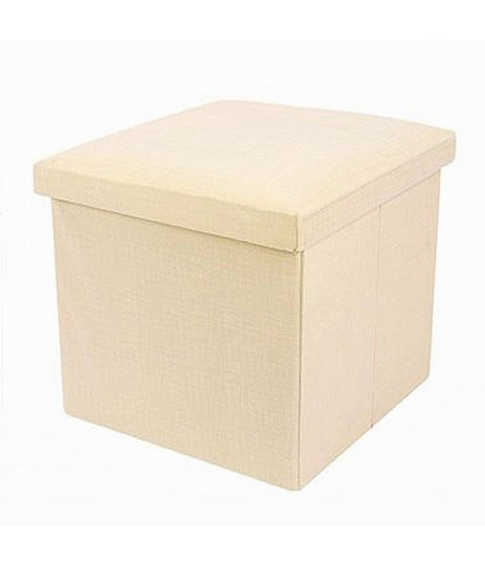 Pouf Puff Contenitore Imbottito Portaoggetti Salvaspazio Seduta 38x38x35cm 79420         