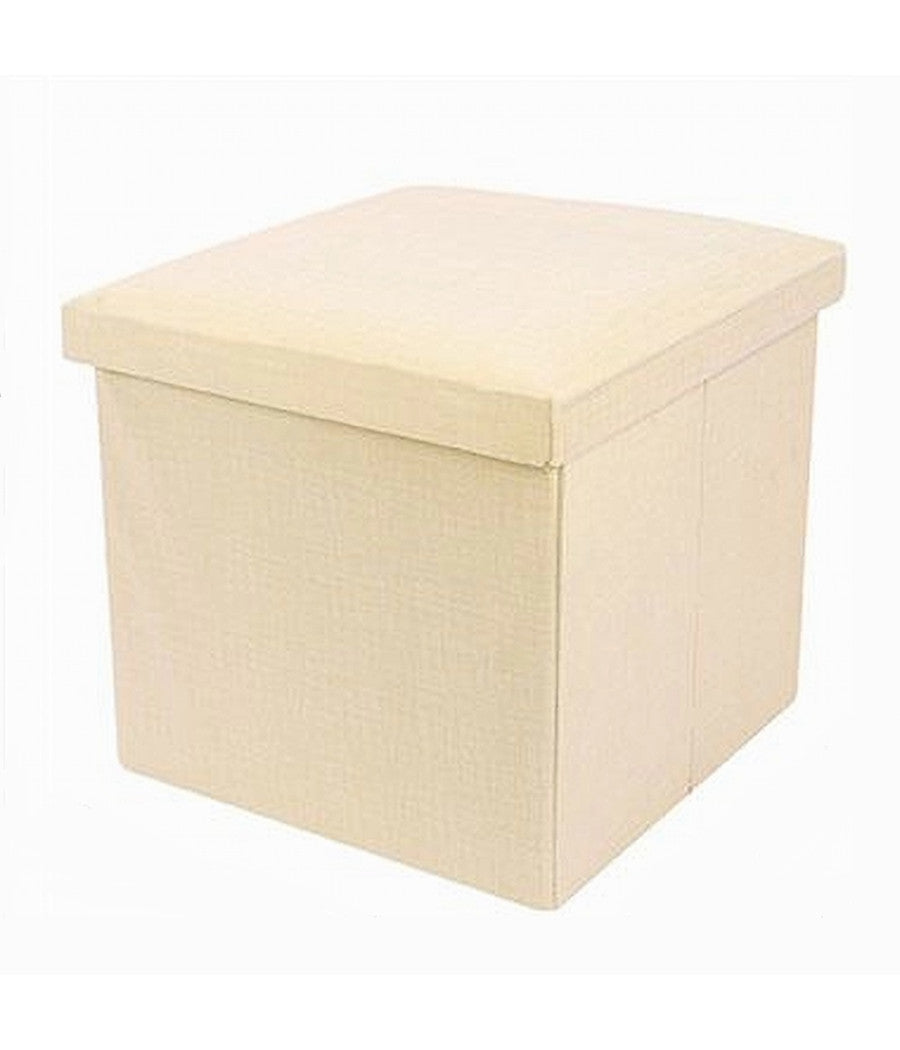 Pouf Puff Contenitore Imbottito Portaoggetti Salvaspazio Seduta 38x38x35cm 79420         