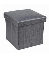 Pouf Puff Contenitore Imbottito Portaoggetti Salvaspazio Seduta 38x38x35cm 79420         