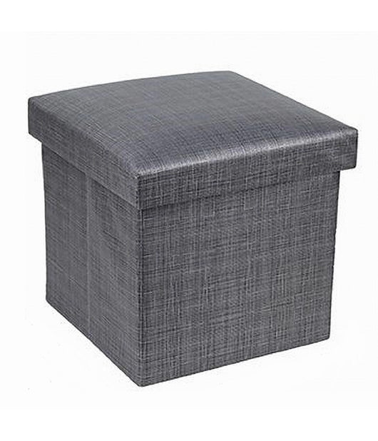 Pouf Puff Contenitore Imbottito Portaoggetti Salvaspazio Seduta 38x38x35cm 79420         