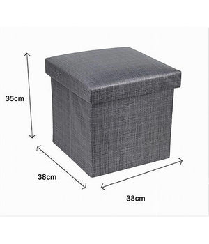 Pouf Puff Contenitore Imbottito Portaoggetti Salvaspazio Seduta 38x38x35cm 79420         