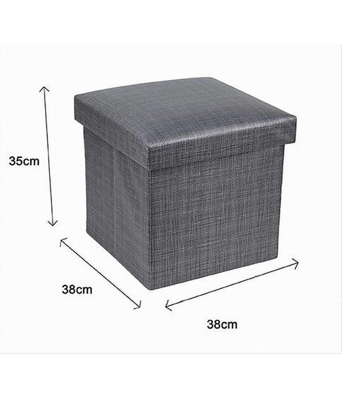 Pouf Puff Contenitore Imbottito Portaoggetti Salvaspazio Seduta 38x38x35cm 79420         