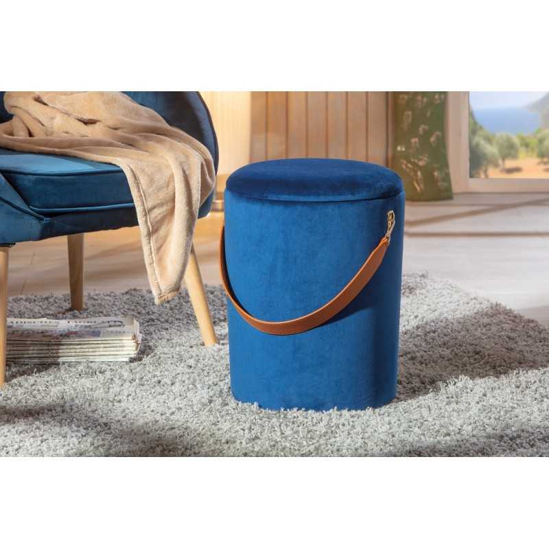 Pouf secchiello Inter Link con contenitore e maniglia in ecopelle