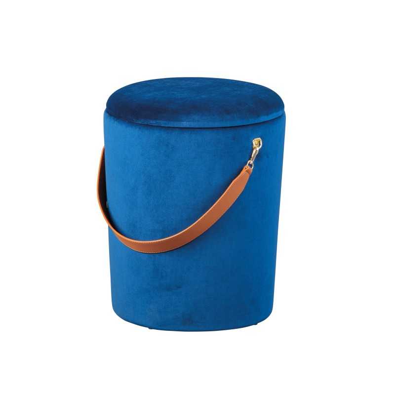Pouf secchiello Inter Link con contenitore e maniglia in ecopelle