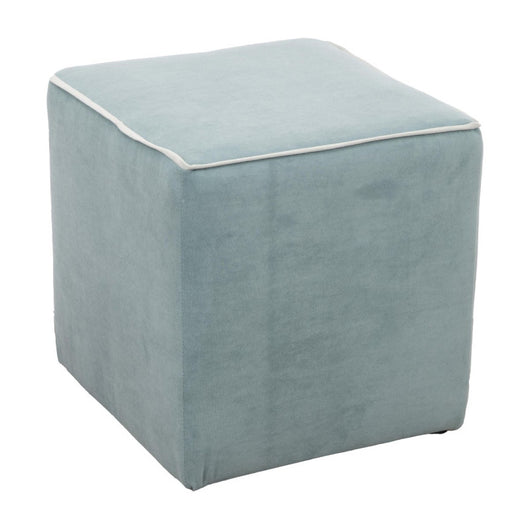 Pouf Zeno Velluto Menta+bordo Ottanio