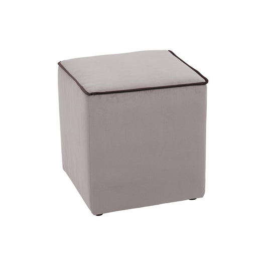 Pouf Zeno Velluto Tortora+bdo Marrone