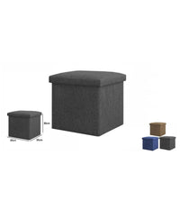 Pouff Puff Pouf Contenitore Imbottito Con Seduta In Tessuto 30 X 30 X 30cm 69584         