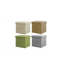 Pouff Puff Pouf Contenitore Imbottito Con Seduta In Tessuto 38 X 38 X 35cm 69587         