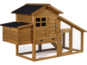 Pollaio "Clochette" con nido in legno - Marrone