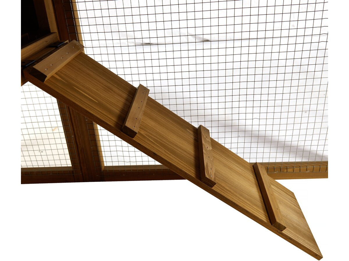 Pollaio "Clochette" con nido in legno - Marrone