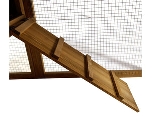 Pollaio "Clochette" con nido in legno - Marrone