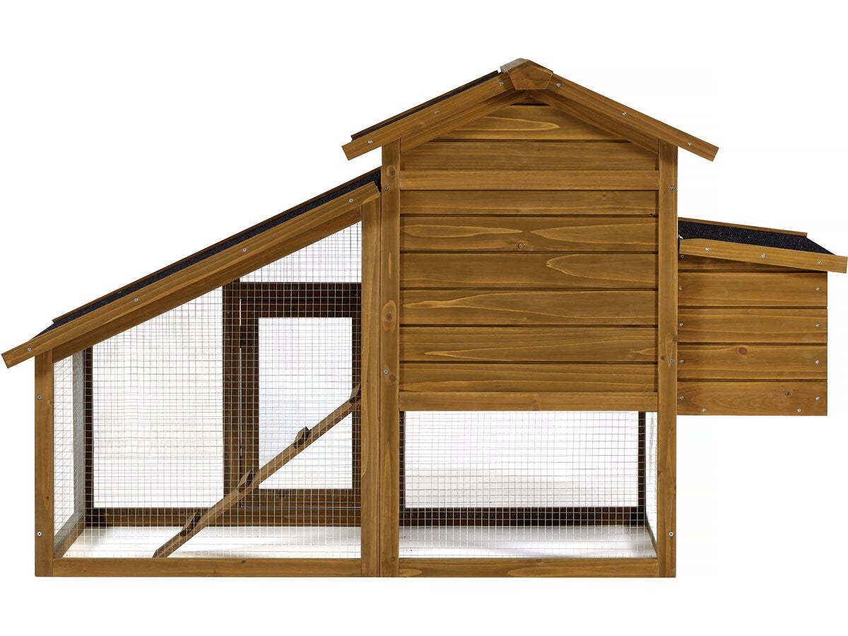 Pollaio "Clochette" con nido in legno - Marrone