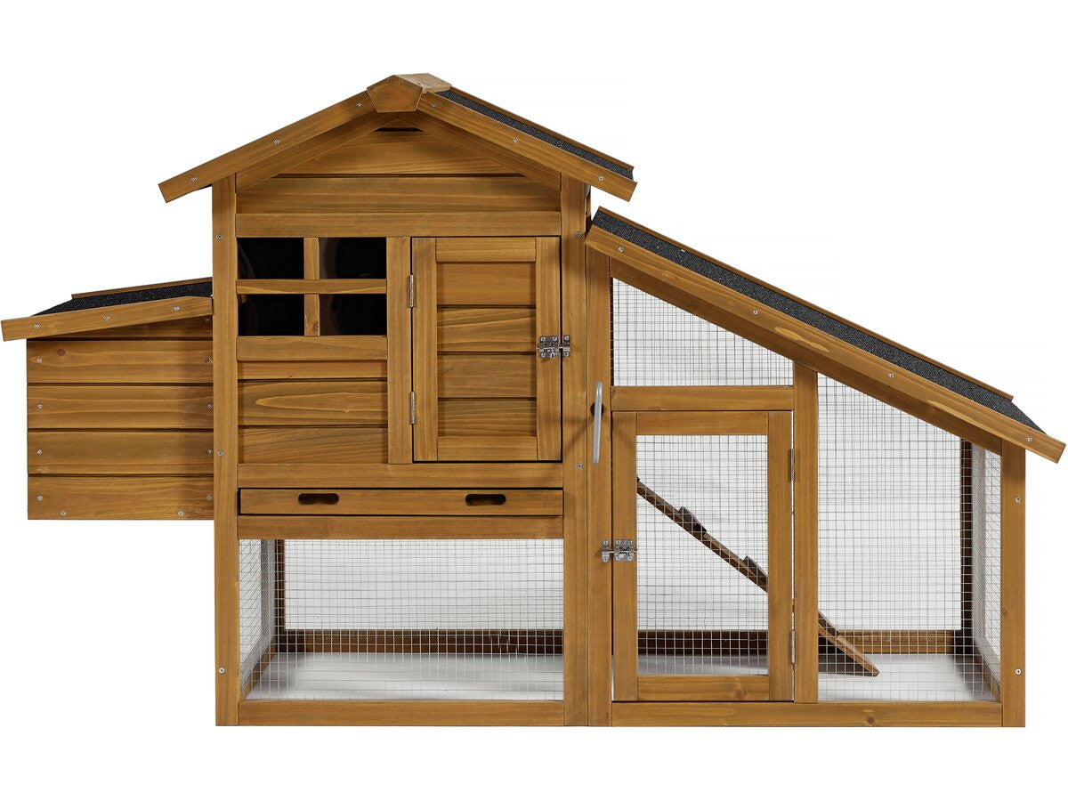 Pollaio "Clochette" con nido in legno - Marrone